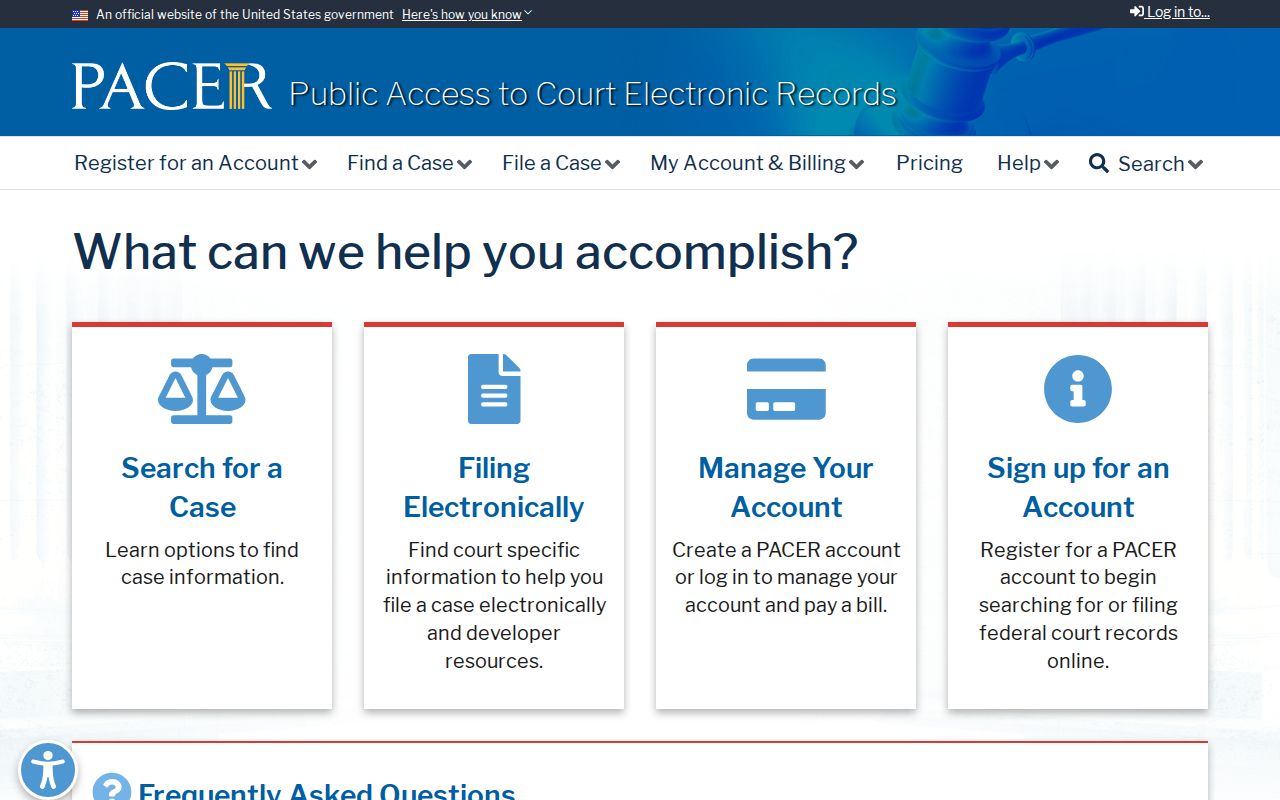 PACER federal court records portal for Northern District of Iowa cases